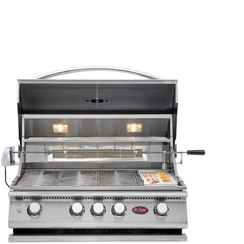 Cal Flame Built in Grill CalFlame -  BBQ Built In Grills P 4 BURNER with Lights, Rotisserie & Back Burner - LP