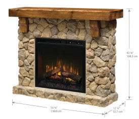 Dimplex Electric Fireplace Mantel Dimplex - Fieldstone mantel in stone-look finish with solid wood details - X-SSE-ST-9040(mantel only)