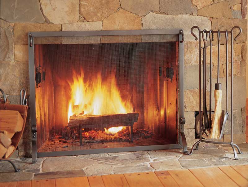 Pilgrim Fireplace Screens Pilgrim - FGN Series- Forged Iron 44” x 33”