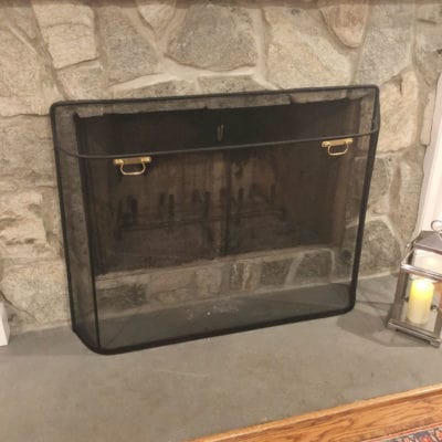 Pilgrim Fireplace Screens SG Series Traditional Matte black finish with polished brass handles by Pilgrim