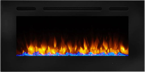SimpliFire Linear Electric Fireplace SimpliFire - 48" Allusion recessed linear electric fireplace - SF-ALL48-BK