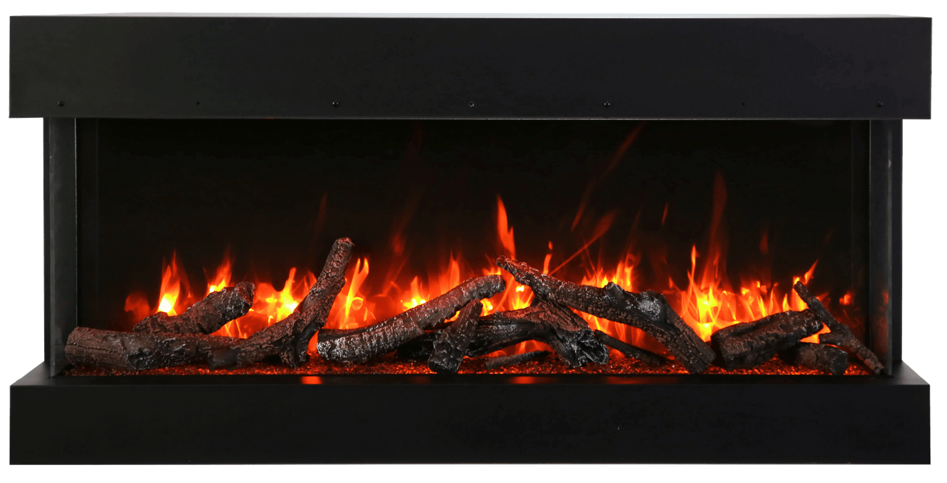 Amantii Electric Fireplace True View Extra Tall & Extra Long Smart Indoor / Outdoor 3 Sided Built-in Electric Fireplace by Amantii