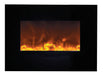 Amantii Electric Fireplace WM-FM-26-3623-BG - Wall Mount or Flush Mount Electric Fireplace with Glass Surround by Amantii