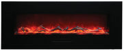Amantii Electric Fireplace WM-FM-48-5823-BG - Wall Mount or Flush Mount Electric Fireplace with Glass Surround by Amantii