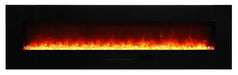 Amantii Electric Fireplace WM-FM-72-8123-BG - Wall Mount or Flush Mount Electric Fireplace with Glass Surround by Amantii