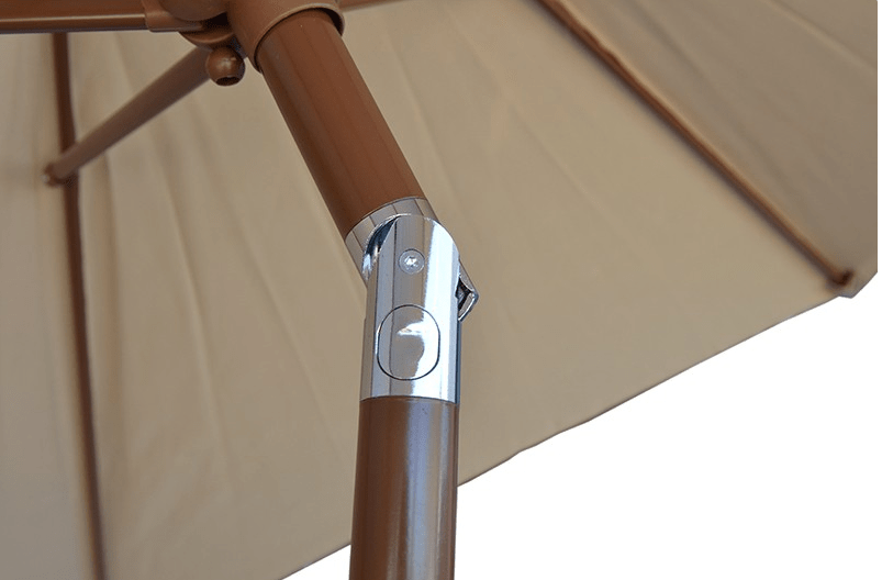 Kokomo Grills Umbrella 9' Outdoor Kitchen Umbrella Hand Crank and Tilt Beige Color by Kokomo Grills