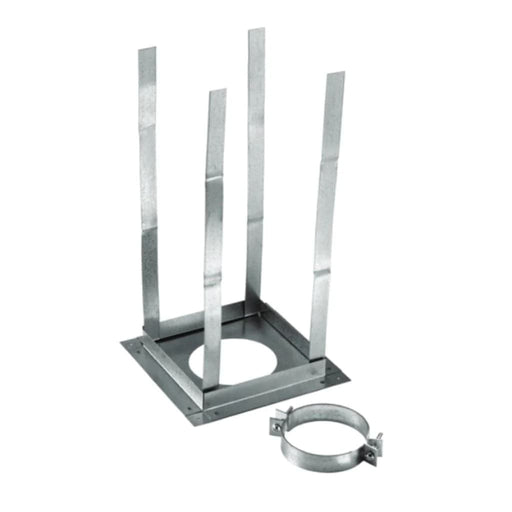 Majestic 10" B-Vent Components 10 inch square firestop support with 16 inch support straps (also includes a clamp that supports pipe and prevents pipe sections from slipping down)-DV-10GVRS by Majestic