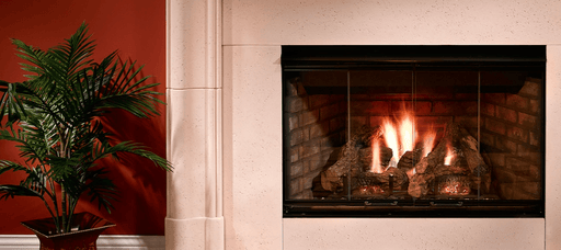 Majestic B-Vent Gas Fireplace Majestic - Reveal 36 36" Open Hearth B-Vent Gas Fireplace radiant unit with IntelliFire - Natural Gas with traditional brick refractory-RBV4236IT