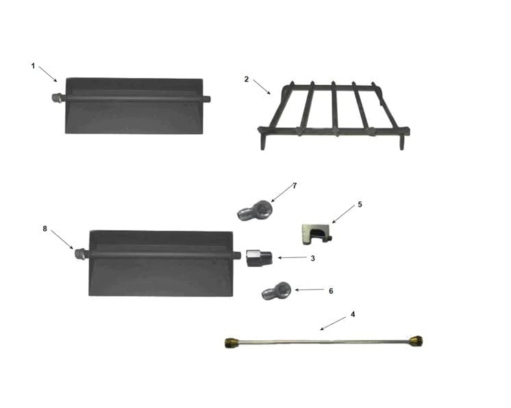 Majestic Gas Log Set Majestic - 18" matchlight hearth kit for outdoor fireplaces - 62,000 Btu/Hour Input - Natural Gas-OD-18NG