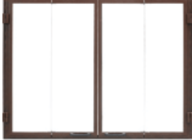 Majestic Glass Bi-Fold Door Majestic - Premium outdoor glass bi-fold door with stainless steel construction, bronze finish-ODGF42BZ-B
