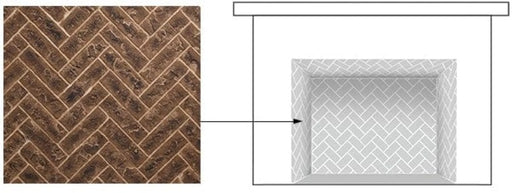 Majestic Liners Majestic - Brick Interior Panels - Herringbone - Tavern Brown-BRICK36MERTBH