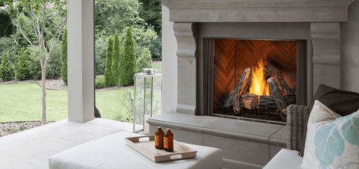 Majestic Outdoor Traditional Fireplace Majestic - Courtyard 36" outdoor traditional fireplace with IntelliFire ignition, single-sided, premium herringbone interior-ODCOUG-36PH