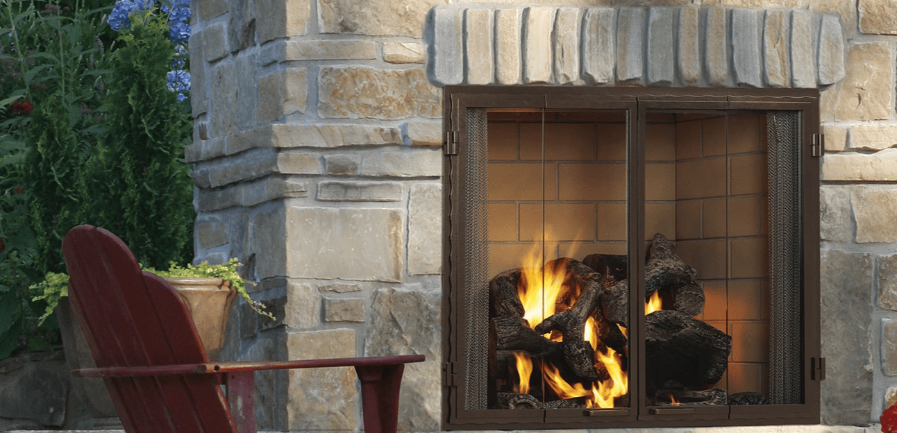 Majestic Outdoor Wood Fireplace Majestic - Castlewood 42" Outdoor Wood Fireplace-ODCASTLEWD-42