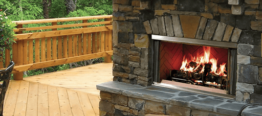 Majestic Outdoor Wood Fireplace Majestic - Montana 36" Outdoor Stainless Steel Wood Fireplace with traditional refractory-MONTANA-36