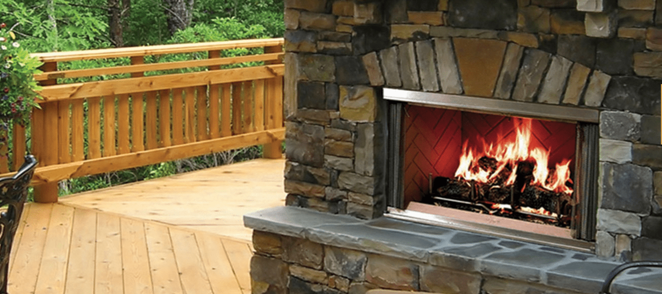 Majestic Outdoor Wood Fireplace Majestic - Montana-42 42" Outdoor Radiant Stainless Steel Woodburning Fireplace with herringbone refractory-MONTANA-42H