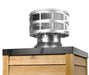 Majestic SL1100 Wood Pipe Components Majestic - Round telescoping termination cap with storm collar-TR11T-B