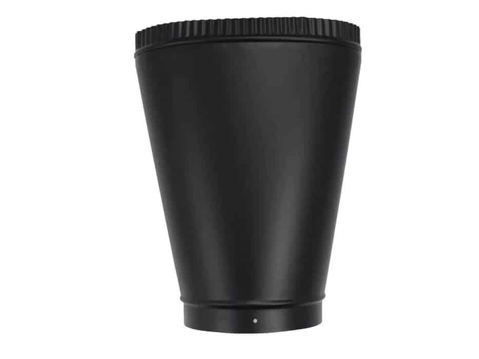 Majestic Venting Components Majestic - Oval to 6”round adapter, 6”w x11”h - Classic Black-1860