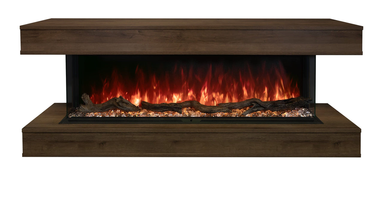 Modern Flames Wall Mount Cabinet Modern Flames - Weathered Walnut Wall Mount Cabinet For Landscape Pro Multi LPM-4416 Electric Fireplace