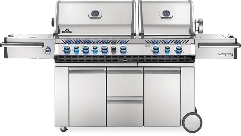 Napoleon Grills Gas Grills Prestige PRO™ 825 RSBI Stainless Steel with Power Side Burner, Infrared Rear & Bottom Burners  by Napoleon Grills