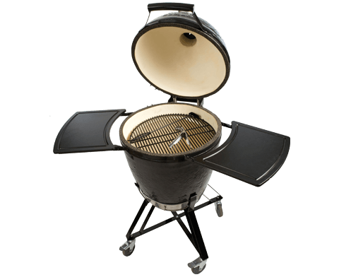 Primo Ceramic Grills Charcoal Grill Primo Ceramic Grills - Round Freestanding Charcoal Grill All-In-One (Stand, Side Shelves, Ash Tool and Grate Lifter)