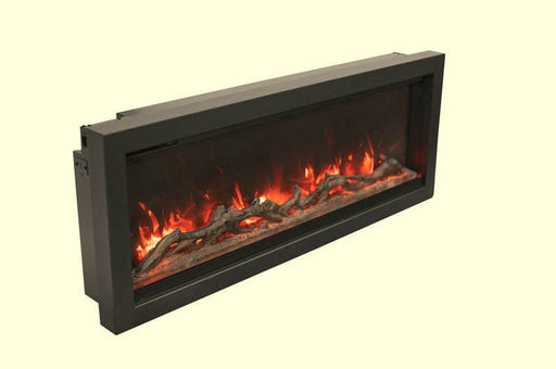 Remii Electric Fireplace 74″ Black Semi-Flush Mount Surround by Remii