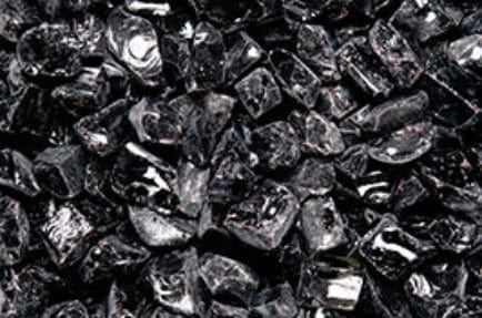 Superior Glass Media Superior - Onyx Black Large Crushed Glass Media, 5lb bag - GLO-Black