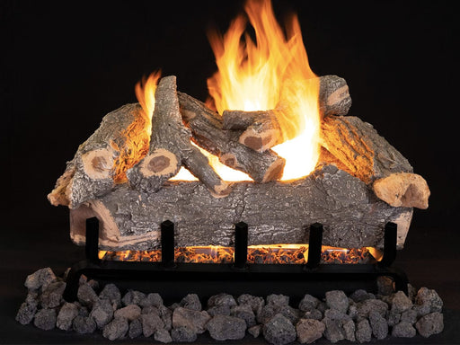 Superior Vented Logs Superior - Dual-Burner 30" Smoky Weathered Oak Logs 8 pcs Set - SMOKYWEATHERED30