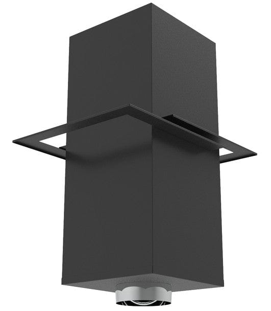 Superior Wood-Burning Chimney Superior - Black Cathedral Ceiling Support - 6SPBCCS