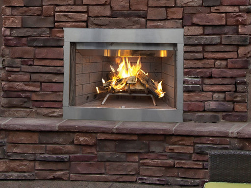 Superior Wood-Burning Fireplace Superior - WRE3036 36" Fireplace, White Herringbone Refractory Panels - WRE3036WH