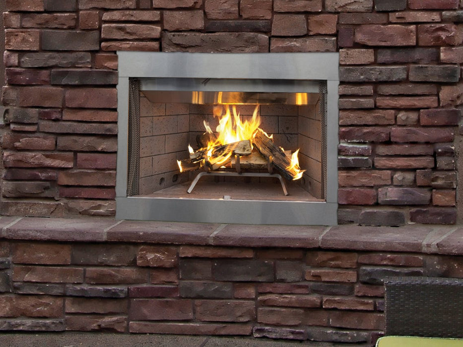 Superior Wood-Burning Fireplace Superior - WRE3042 42" Fireplace, White Herringbone Refractory Panels - WRE3042WH
