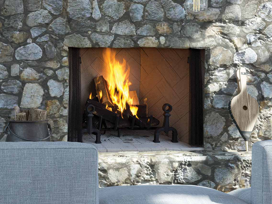 Superior Wood-Burning Fireplace Superior - WRT4542 42" Fireplace, White Stacked Refractory Panels - WRT4542WS