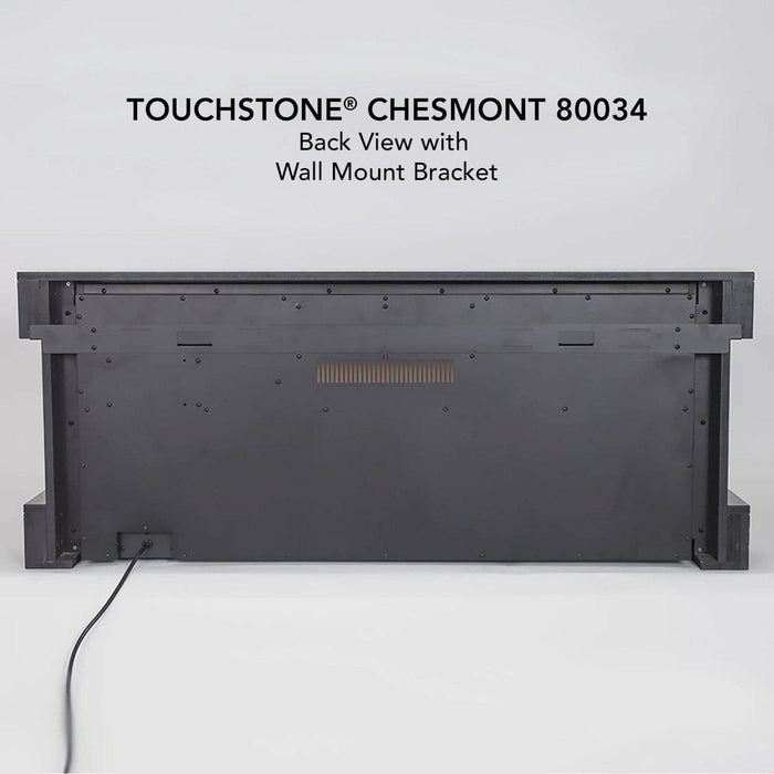 Touchstone Electric Fireplace Chesmont Black 50" 80034 Wall Mount 3-Sided Smart Electric Fireplace by Touchstone