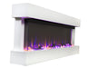 Touchstone Electric Fireplace Chesmont White 50" 80033 Wall Mount 3-Sided Smart Electric Fireplace by Touchstone