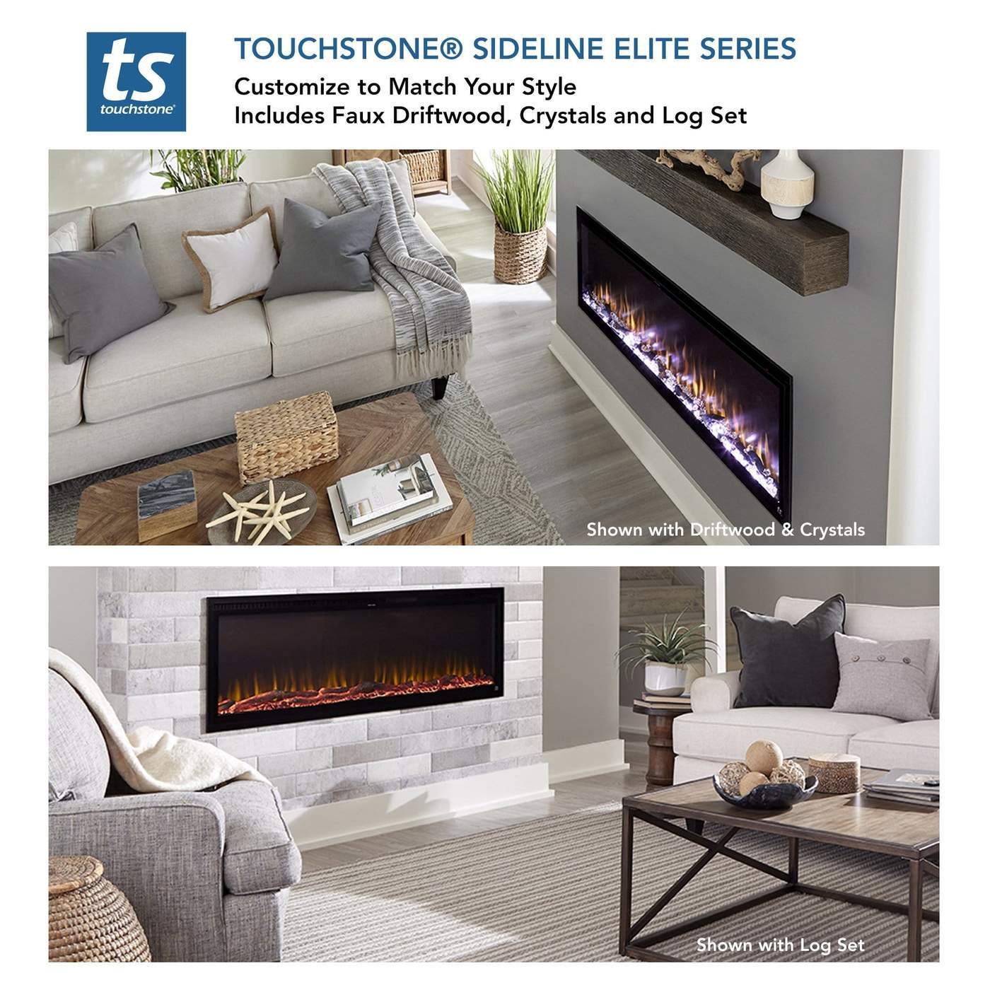 Touchstone Electric Fireplace Sideline Elite Smart 50