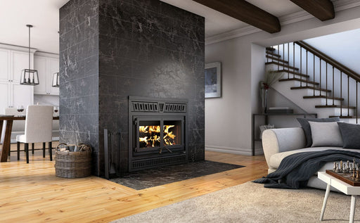Valcourt Wood Fireplace Waterloo - Wood Fireplace Including 4 Lengths Of 8" X 36" Chimney-FP15K by Valcourt